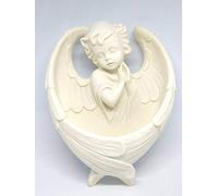Ange gardien de résine Blanc Bénitier religieux Cadeau