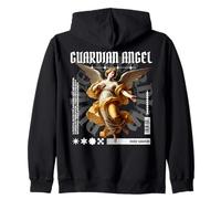 Ange Gardien Divin Protecteur angelcore Gothique Renaissance Sweat à Capuche