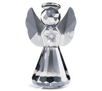 Ange gardien en cristal - Cadeau pour femme - Ornements de collection - Figurine d'ange en verre - Décoration pour la maison - Fait à la main - Souvenir de Noël pour lui (gris)