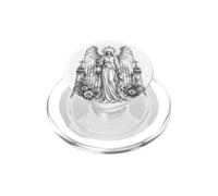 Ange Gardien - Porte de cimetière Gothique Monochrome PopSockets PopGrip pour MagSafe