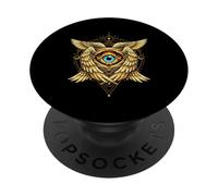 Ange géométrique séraphin Gothique bibliquement précis PopSockets PopGrip Adhésif