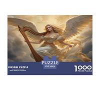 Ange Jouant à la Harpe Matériau Cartonné De Qualité Jeu De Puzzle Classique, Parfait pour Le Partage Familial Et Le Divertissement Intérieur 38x26cm/1000pcs