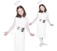 Ange Nativité Costume Filles Blanc École Jeu Angélique Costume Déguisement