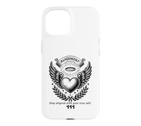 Ange numéro 111 cœur et Ailes de l'ange numéro Coque pour iPhone 15