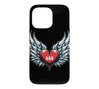 Ange numéro 444 cœur et Ailes de l'ange numéro Coque pour iPhone 13 Pro