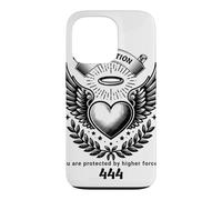 Ange numéro 444 cœur et Ailes de l'ange numéro Coque pour iPhone 13 Pro