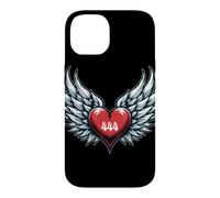 Ange numéro 444 cœur et Ailes de l'ange numéro Coque pour iPhone 14