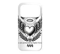 Ange numéro 444 cœur et Ailes de l'ange numéro Coque pour iPhone 17 Pro