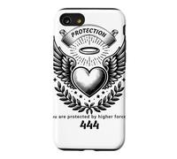 Ange numéro 444 cœur et Ailes de l'ange numéro Coque pour iPhone SE (2020) / 7/8