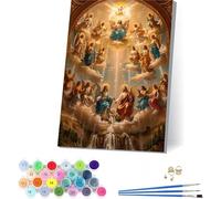 Ange Peinture Numero Adulte avec Cadre, Peinture Numero Adulte Dieu sur Toile, DIY Loisirs Créatifs Adultes, Paint by Numbers Kit avec Peintures et Pinceaux, Decoration Maison Cadeau 30x40cm 7-9757