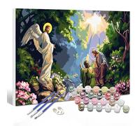 Ange Peinture Numero Adulte, DIY 110x60cm Paysage Peinture Numero Adulte Débutants, avec 3 - Pinceaux et Acryliques, Kits de Coloriage par Numbers pour Décoration Murale et Cadeaux, (Sans Cadre) S-15