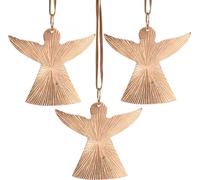 Ange Pendentif Décoration de l'Avent Métal Cuivre Décoration de Noël Décoration d'arbre de Noël 9×10cm Set de 3 pièces
