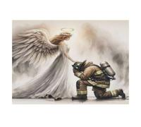 Ange Pompier Art Puzzle, 1000 Pièces Jeu Intérieur Adulte | 52x38cm Carton, Exercice Mental, Assemblage Facile, Cadeau Anniversaire, Décoration Salon
