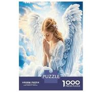 Ange priant dans les nuages 1000 Pièces Puzzle Premium Grâce divine céleste Puzzle Classique Carton Haut De Gamme - Anti-stress, Déco Murale, Cadeau Parfait Pour Femmes, Hommes Et Seni 38x26cm/1000pcs