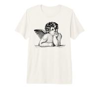 Ange Raphael Artiste Cupidon Chérubins Saint Valentin Vierge T-Shirt Haut de Gamme
