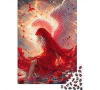 Ange Rose Ailes 1000pcs Mini Puzzle pour Famille Difficile | 70x50cm Carton Décor Salon Structure Durable Cadeau Anniversaire Soulagement Du Stress