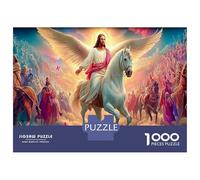 Ange sur Cheval ailé Puzzle De 1000 Pièces pour Adultes Et Enfants Dès 14 Ans Jeu Patience Réflexion Fantastique Mythologie Qualité Supérieure Décoration Maison Loisirs Créatifs 52x38cm/1000pcs