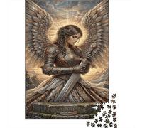 Ange Valkyrie blindéPuzzle DIY 1000 Pièces en Carton Lumière Sainte du crépuscule pour Seniors Amélioration De La Mémoire Loisirs Créatifs 70x50cm/1000pcs
