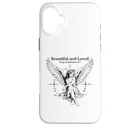 Ange Vintage en Forme de Verset biblique motivant, Beau et aimé Coque pour iPhone 16 Plus