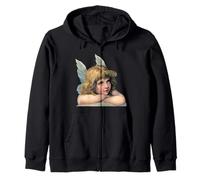 Ange Vintage sur Nuage céleste Protection Ange Sweat à Capuche