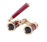 ANGEEK 3X25 Opera Theater Horse Racing Glasses Binocular Telescope with Handle/Accessory Kit Women Telescope (Red)
