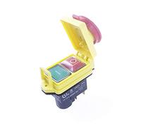 ANGEEK CK21D/250V 2-Button IP54 Waterproof Dustproof Momentary Electromagnetic Switch for Machine Safety Stop Cutting Machine