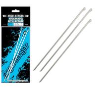 Angel-Berger Lot de 3 aiguilles à appât avec œillet rabattable - Outil de pêche
