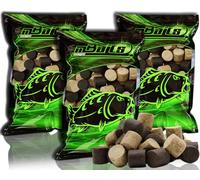 Angel-Berger Magic Baits Black & White Carp Pellets pour pêche à la carpe 20 mm 1 kg Granulés de nourriture pour la carpe Mélange de granulés Halibut