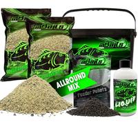 Angel-Berger Magic Baits Kit de nourriture avec seau pour la pêche Groundbait Liquid Pellets (Allround)