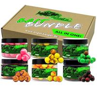 Angel-Berger Magic Baits Kit Premium Bicolore Pop Ups Tout en Un Ensemble d'Appâts Pop Up Bouillettes Pack Économique Carpe Hameçons Appâts Flottants Bouillettes Flottantes