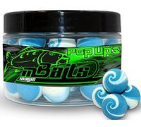 Angel-Berger Magic Baits Twisted Fluo Pop Ups Beurre de carpe de qualité supérieure (15 mm, bleu/blanc)