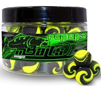 Angel-Berger Magic Baits Twisted Fluo Pop Ups Boilies Premium Range Carp Bait (15 mm, jaune-noir)