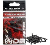 Angel-Berger Wild Devil Baits Lot de 50 Manchons de sertissage en Acier Rigide Mono (1,6mm)