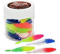 Angel-Berger Wild Devil Baits Ribstar Trout Bait Lot de 10 leurres pour truite Trout Worm Dropshot (MIX, 5,5 cm)