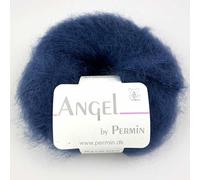 Angel by Permin - Fil de soie mohair luxueux Kid (70/30) (100 bleu marine)