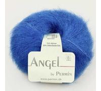 Angel by Permin - Fil de soie mohair luxueux Kid (70/30) (106 ibiza bleu)