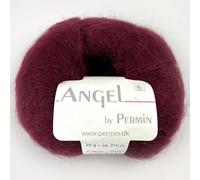 Angel by Permin - Fil de soie mohair luxueux Kid (70/30) (28 bordeaux)