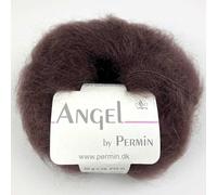 Angel by Permin - Fil de soie mohair luxueux Kid (70/30) (97 chocolat foncé)