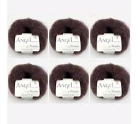 Angel by Permin Lot de 6 fils de soie mohair luxueux Kid (70/30) (97 chocolat foncé)