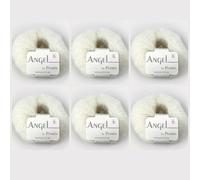 Angel by Permin Lot de 6 fils de soie mohair pour enfant (70/30) (02 gris blanc)