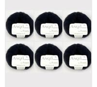 Angel by Permin Lot de 6 fils de soie mohair pour enfant (70/30) (10 noir)