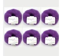 Angel by Permin Lot de 6 fils de soie mohair pour enfant (70/30) (102 lilas)