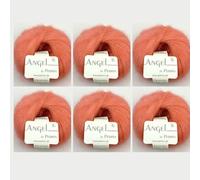 Angel by Permin Lot de 6 fils de soie mohair pour enfant (70/30) (105 corail)