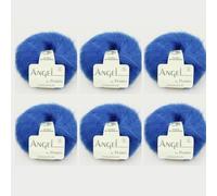 Angel by Permin Lot de 6 fils de soie mohair pour enfant (70/30) (106 ibiza bleu)