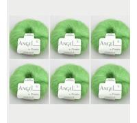 Angel by Permin Lot de 6 fils de soie mohair pour enfant (70/30) (107 vert gelée)