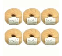 Angel by Permin Lot de 6 fils de soie mohair pour enfant (70/30) (112 jaune tournesol)