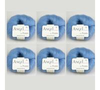 Angel by Permin Lot de 6 fils de soie mohair pour enfant (70/30) (114 fleur de glace)
