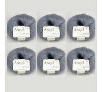 Angel by Permin Lot de 6 fils de soie mohair pour enfant (70/30) (115 forêt brume)