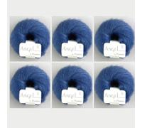 Angel by Permin Lot de 6 fils de soie mohair pour enfant (70/30) (118 bleuet)