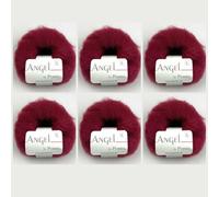 Angel by Permin Lot de 6 fils de soie mohair pour enfant (70/30) (38 vin)